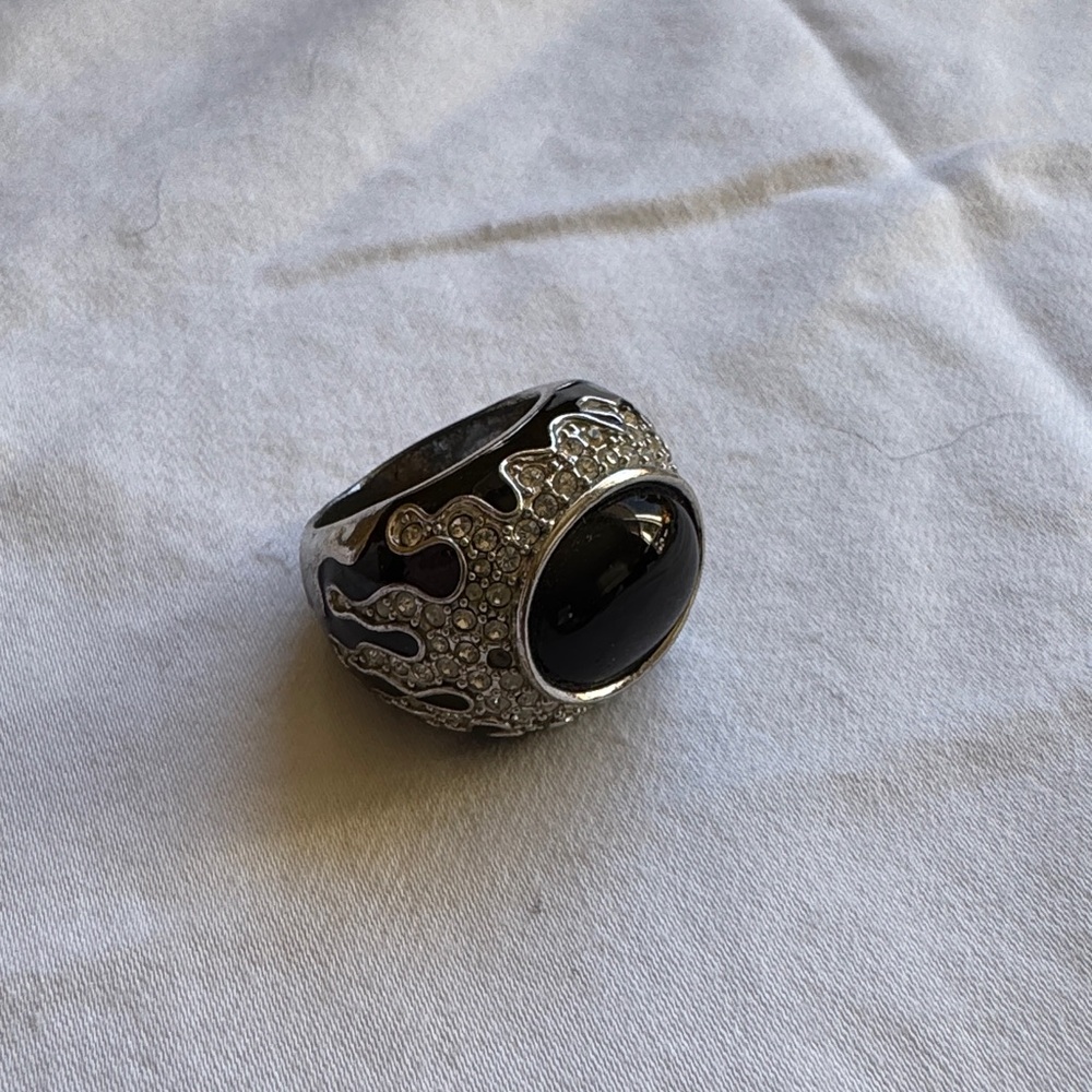 Black and Silver Statement Ring